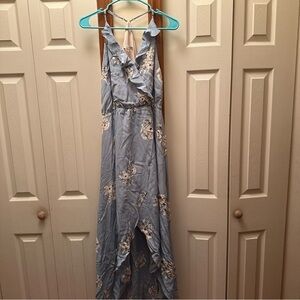 Lavender Brown Floral Dress